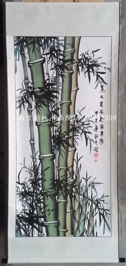 四尺立周爭輝粗彩竹